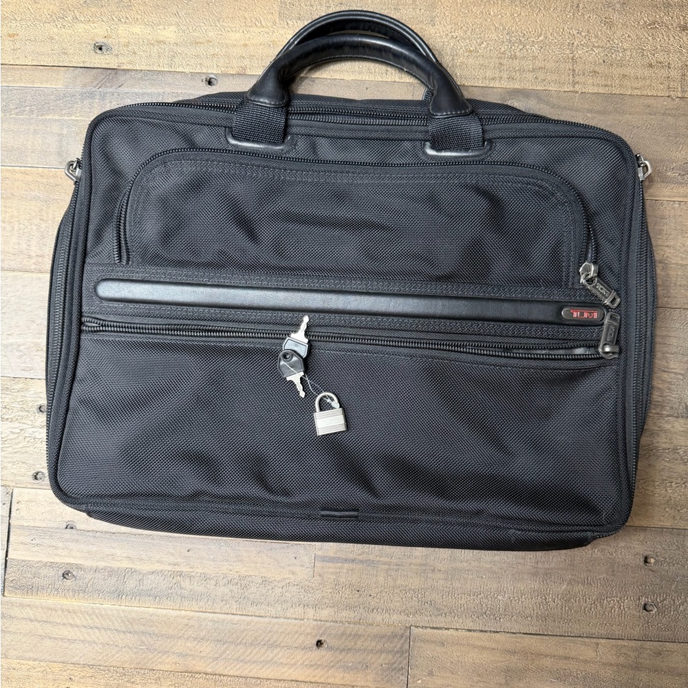 Tumi Black Secure Men's Briefcase